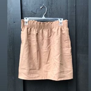 J Crew khaki tanwool lined mini skirt